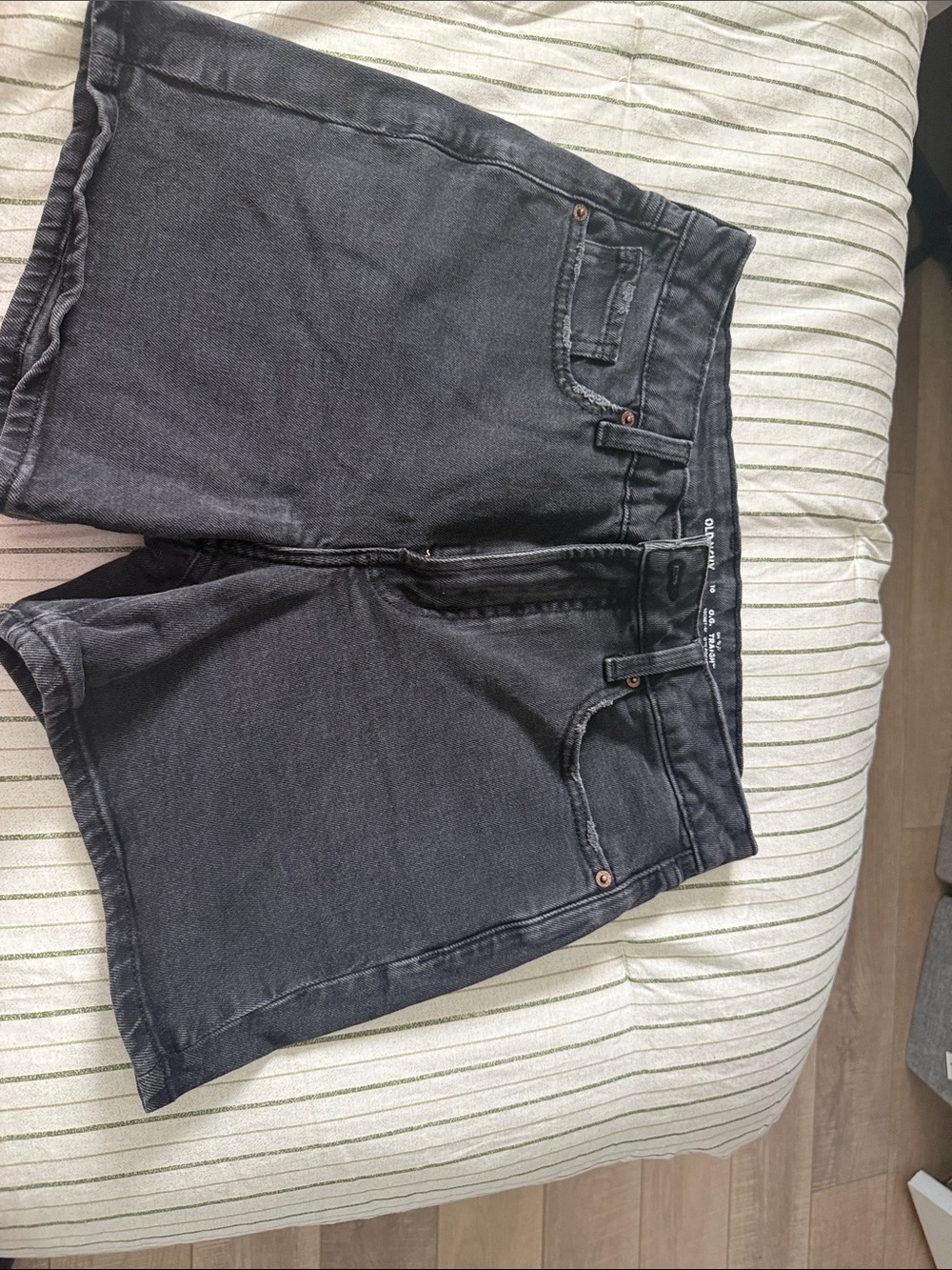 Old Navy Women's Black Denim Relaxed Shorts